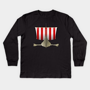 Viking ship Kids Long Sleeve T-Shirt